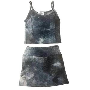 NEW SLS APPAREL honeycomb tank skirt set in black